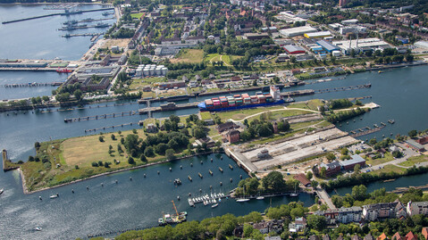 Kiel-Holtenau lock system on the Kiel Canal